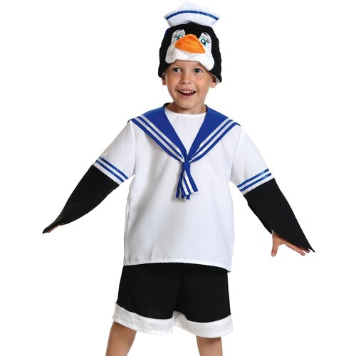 карнавальный костюм белочка умелочка детский размер s рост 110 116 серия теремок детский Карнавальный костюм Пингвинчик Шкипер, серия Сказочный Теремок, детский, размер S (рост 110-116)