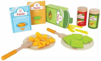 Набор продуктов с посудой Hape Pasta set E3125 разноцветный