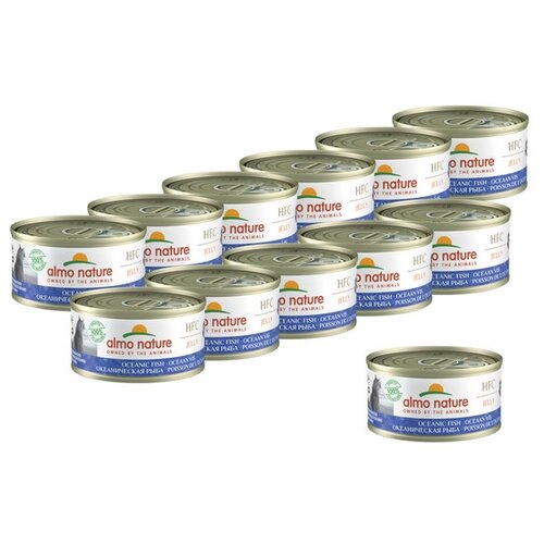 Almo Nature Консервы для Кошек с Океанической рыбой 75% мяса (HFC Adult Cat Oceanic Fish) 0,07 кг