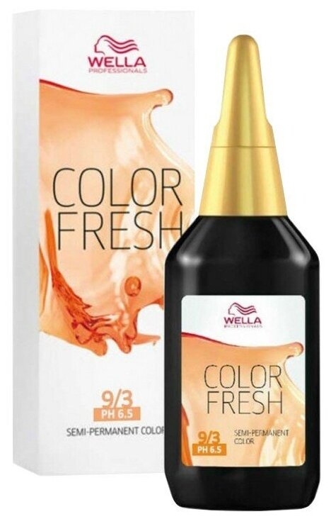 Wella Краска Color Fresh - Оттеночная 9/3 очень светлый блонд золотистый, 75 мл