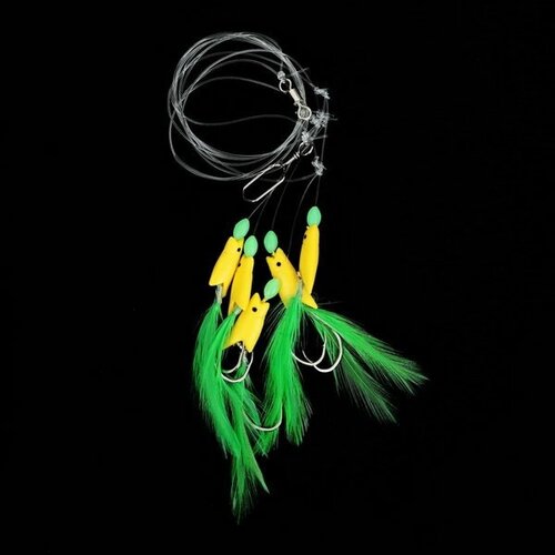 Снасточка морская Makrelen Tail Rubber System SP11 H5 50 цвет Lemon 410₽