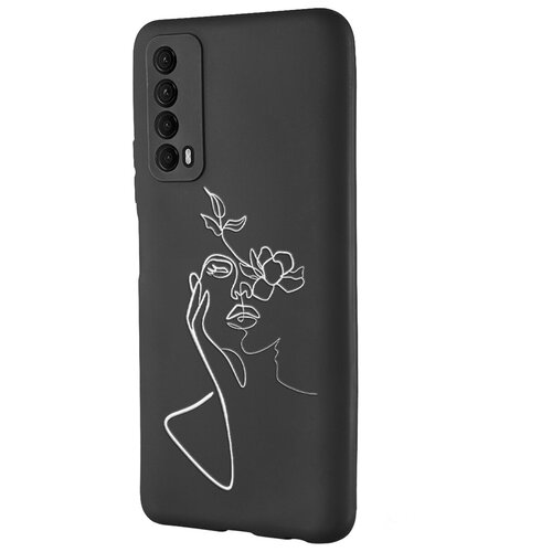 Силиконовый чехол Mcover для Huawei P Smart 2021 с рисунком Девочка силиконовый чехол mcover для huawei p smart 2021 с рисунком с юбилеем спартак