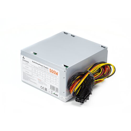 Блок питания Accesstyle (500W, ATX, 12cm fan, 20+4pins,1 x 4-pin P4,2 x SATA,2 x IDE,power cord, PFC)