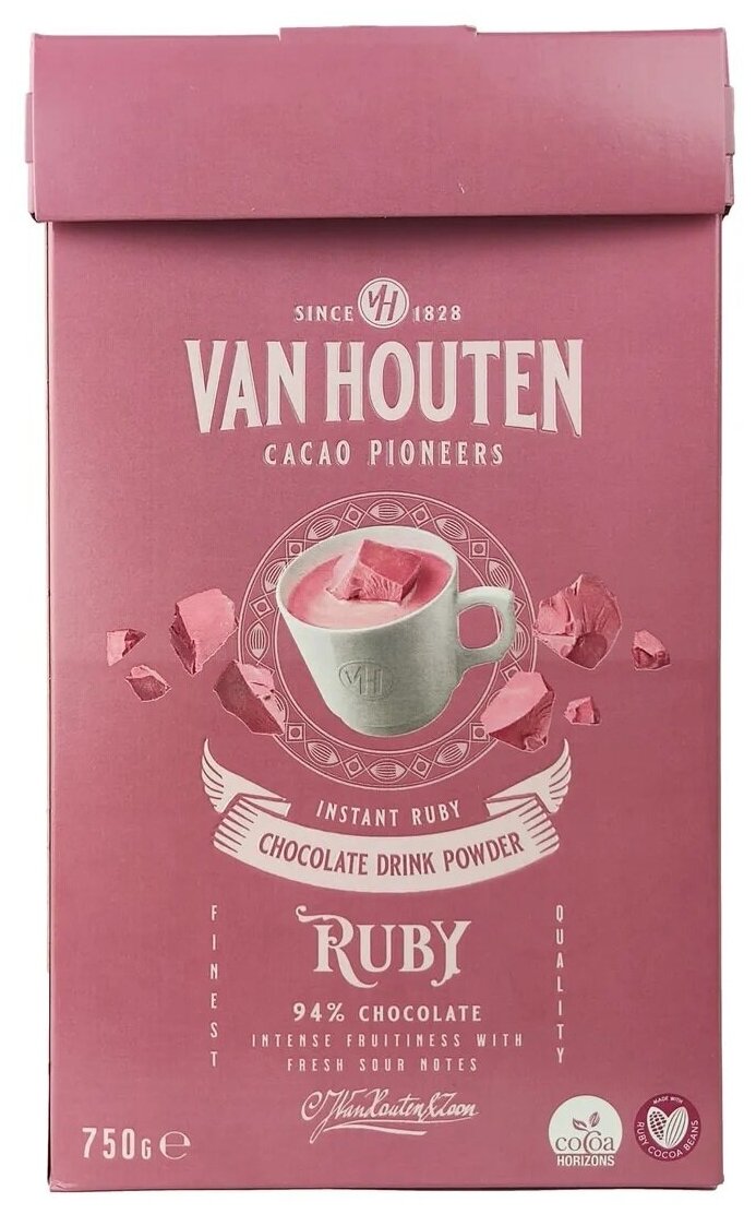 Горячий шоколад Van Houten VH Ruby Chocolate Drink, 750 г - фотография № 3