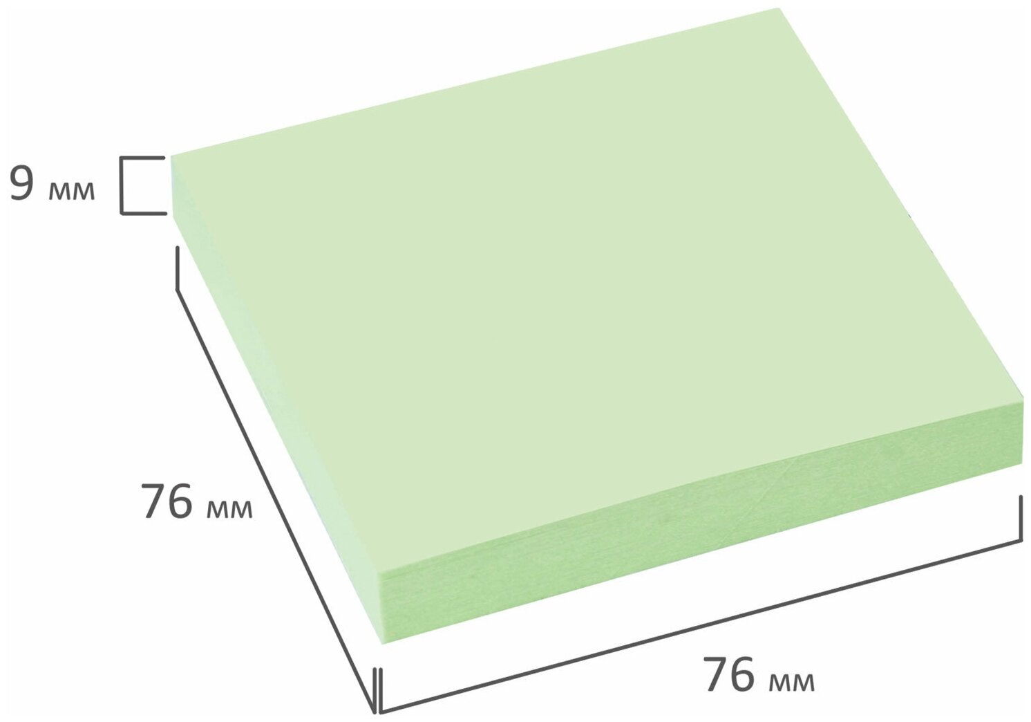 Блок самоклеящийся (стикер) BRAUBERG, 76х76 мм, 100 л., голубой, 122695 - фото №7
