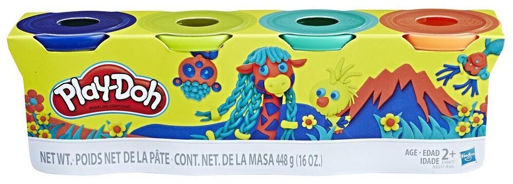 Набор пластилина Play-Doh Wild, 4х140 г (E4867) - фото №2