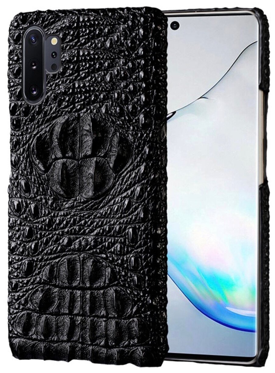 Чехол-накладка-бампер Чехол. ру Premium для Samsung Galaxy Note 10 SM-N970 (Самсунг Галакси Ноте 10) из натуральной кожи крокодила с тиснением экзот.