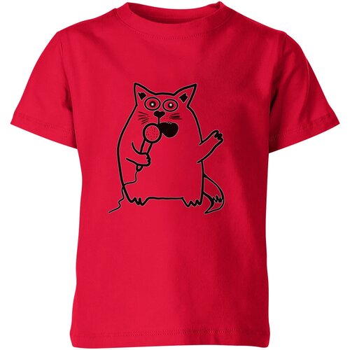 Футболка Us Basic, размер 4, красный мужская футболка котик певец m зеленый