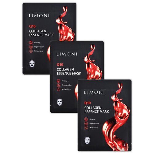 Купить Limoni Тканевая маска Q10 Collagen антивозрастная с коэнзимом Q10 и коллагеном, 23 г
