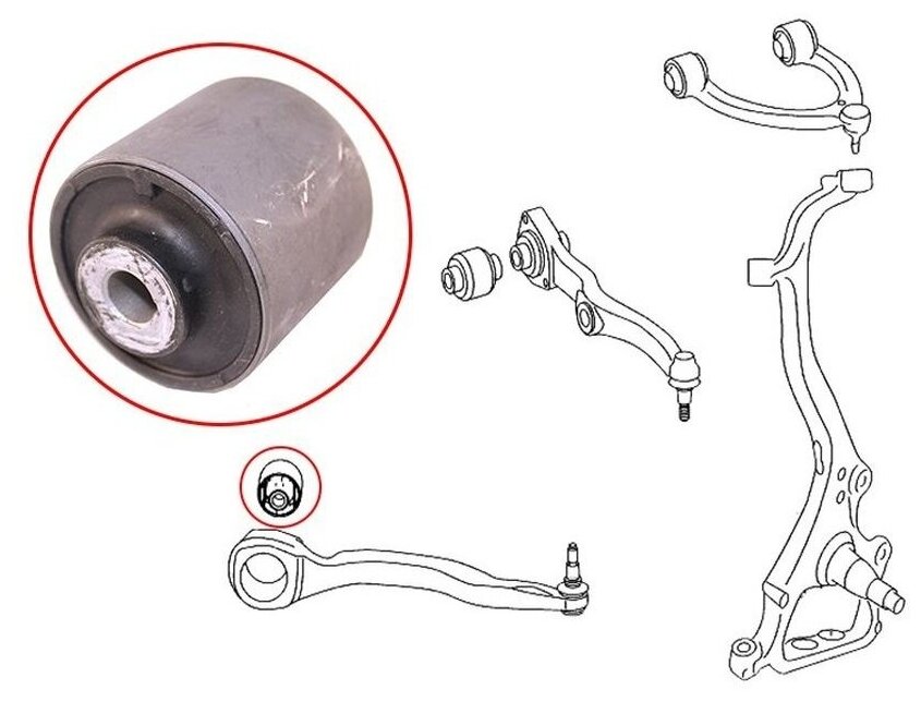 STA2213331914 SAT Сайлентблок переднего нижнего продольного рычага (с 2011) MERCEDES-BENZ W221 05-13/C216 06-