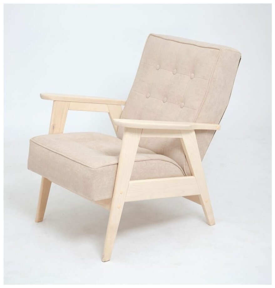 фото Кресло Red Black ретро (беленый дуб / RS3 - бежевый)