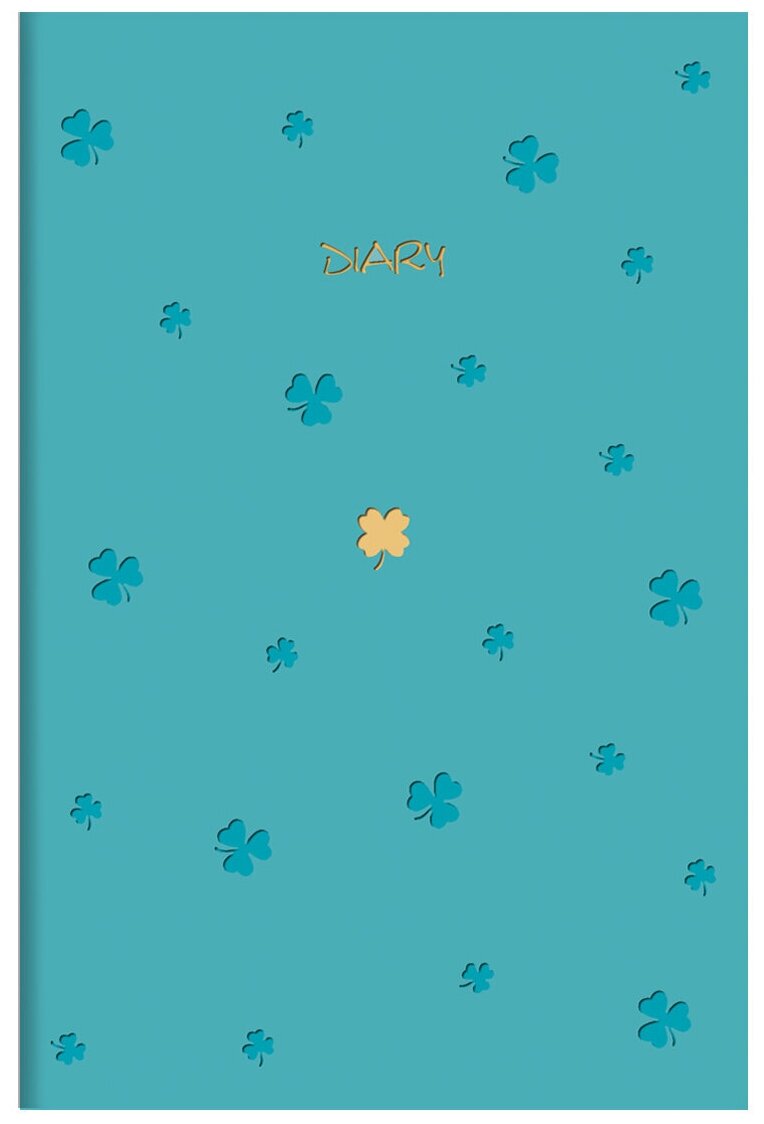 Ежедневник А5.136л."BE LUCKY! Лазурный" ежедневники искусств.кожа (BE LUCKY!)
