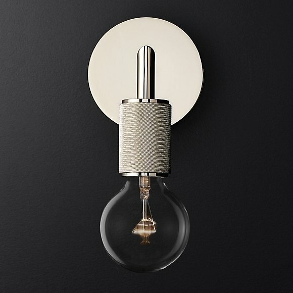 Бра RH Utilitaire Single Sconce Silver