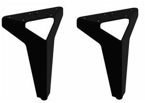 Ножки мебельные регулируемые 150мм, цвет черный (комплект из 2 штук) / опора для мебели