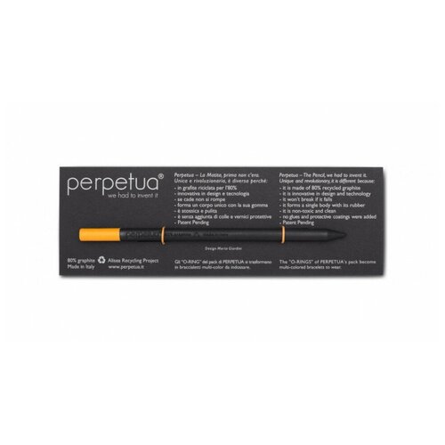 Карандаш графитовый Perpetua с ластиком, цвет Черный/Оранжевый (KPEGM0010AR)