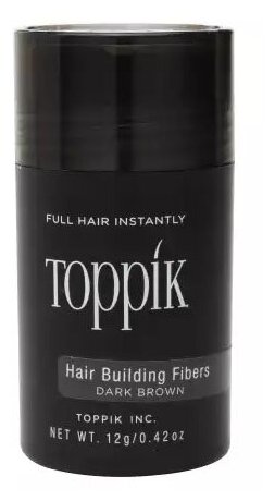 Toppik Загуститель волос Hair Building Fibers, dark brown, 12 г