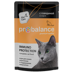 ProBalance Immuno Protection Влажный корм для кошек Говядина в соусе 85 г х 50 шт. (Пауч) (66933) - изображение