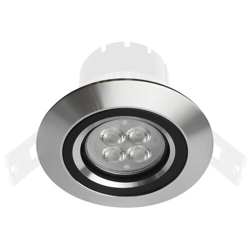 Влагозащищенный IP44 точечный светильник LED Litewell D007, встраиваемый. Мощность 6 Вт, Теплый свет 3000K, диам.78мм