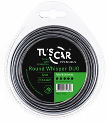 Леска для триммера TUSCAR Round Whisper DUO Professional, 2.40мм* 12м, 10172524-12-1