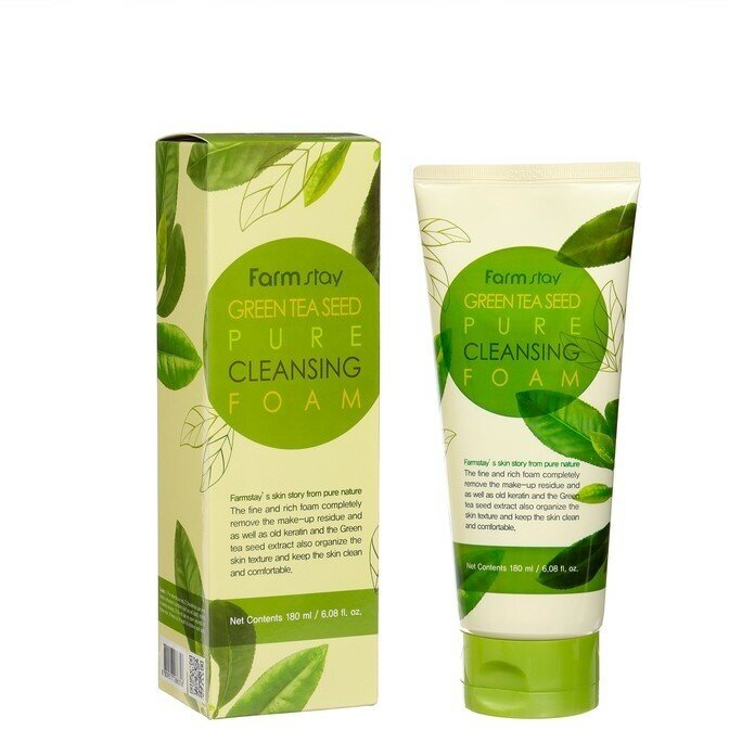 FARMSTAY Пенка для умывания / PURE CLEANSING FOAM GREEN TEA 180 мл - фото №13