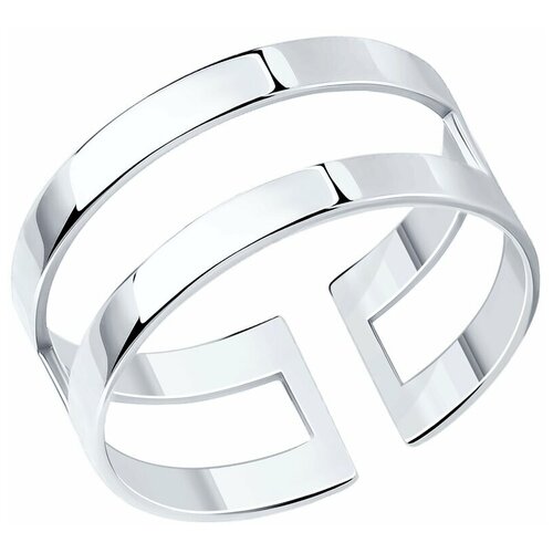 Кольцо наборное SOKOLOV, серебро, 925 проба, родирование, размер 15 35 02 золотое кольцо на фалангу с кругом