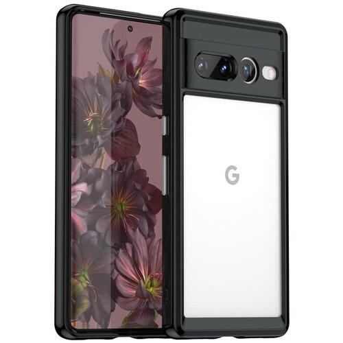 Накладка пластиковая для Google Pixel 7 Pro с силиконовой окантовкой чёрная накладка пластиковая для google pixel 8 pro с силиконовой окантовкой чёрная