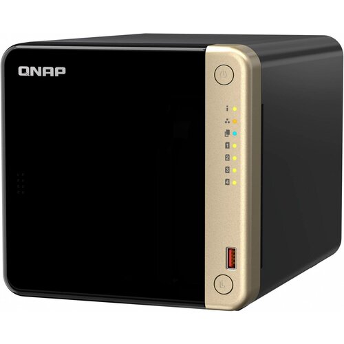 Сетевое хранилище NAS Qnap TS-464-8G черный qnap ts 1655 8g nas сервер сетевое хранилище