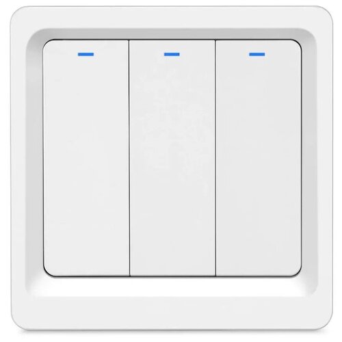 Умный 3-клавишный выключатель для Алисы с нулем импульсный с подсветкой WIFI 219000₽