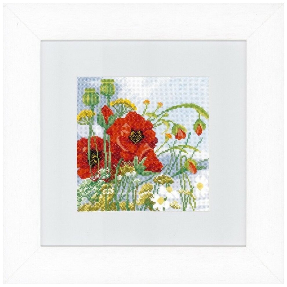 Poppies #PN-0146360 Lanarte Набор для вышивания 18.5 x 18.5 см Счетный крест