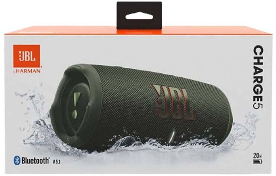 Портативная акустика JBL Charge 5 RU, 40 Вт, зеленый - фотография № 13