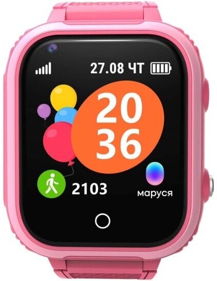 Детские умные часы Geozon IQ с GPS трекером Розовый