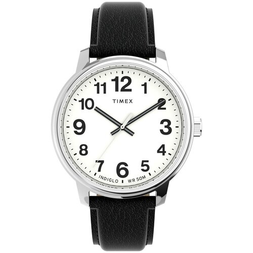 Наручные часы TIMEX Easy Reader, черный, белый