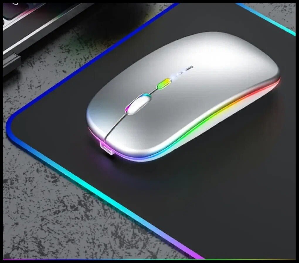 Мышь беспроводная с индикатором заряда. Bluetooth 5.2+3.0. 5 режимов ...
