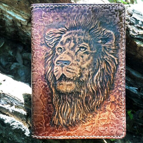 Обложка для паспорта , коричневый