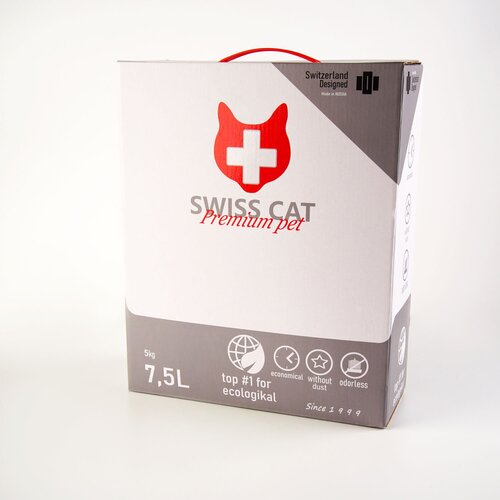 Наполнитель SWISSCAT комкующийся для кошачьего туалета, 5kg/7.5l