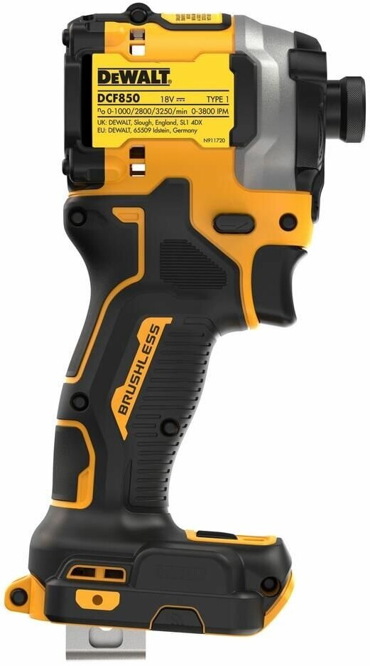 Аккумуляторный импульсный шуруповерт DEWALT, 18 В, 206 Нм, 3800 уд/мин, 3250 об/мин, с 2 АКБ 2 АЧ и ЗУ, в кейсе TSTAK, DCF850D2T - фото №7