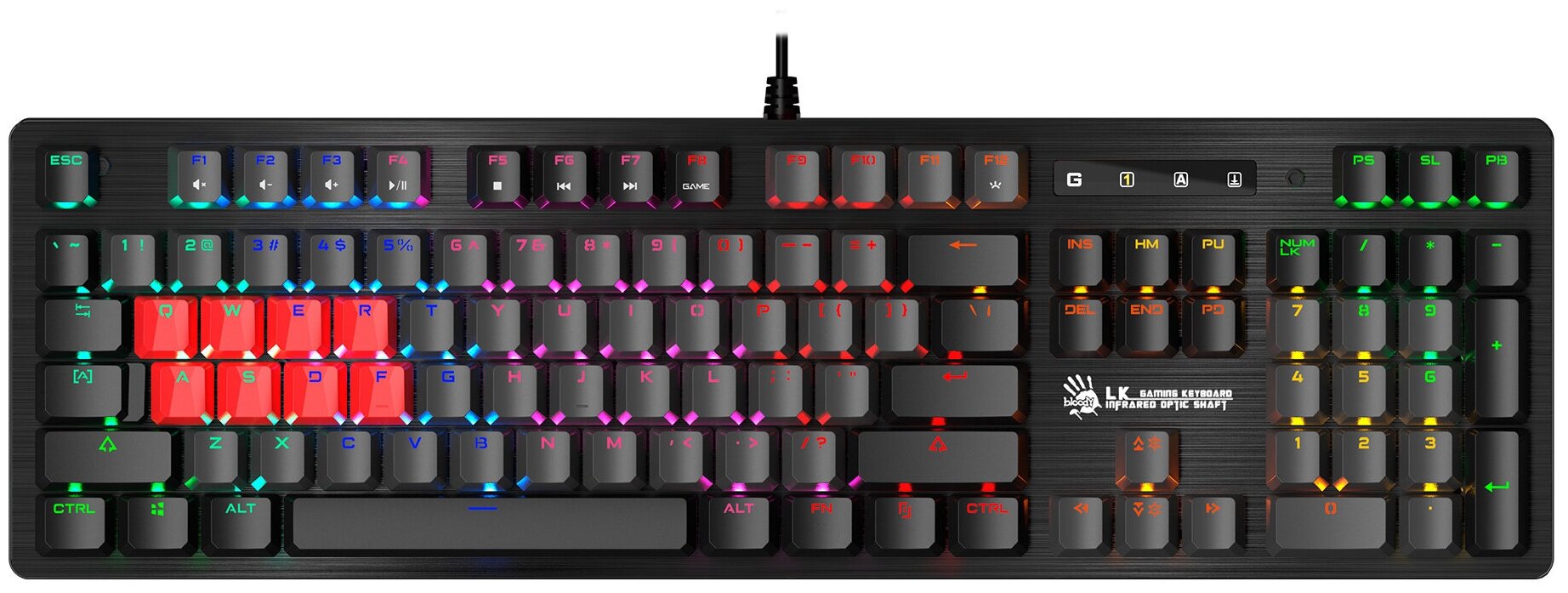 Клавиатура A4Tech Bloody B820R Dual Color механическая черный/серый USB for gamer LED