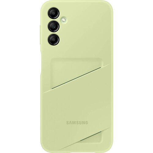 Чехол Samsung Card Slot Сase A14, для Samsung Galaxy A14, лайм (EF-OA146TGEGRU) клип кейс samsung galaxy a02s soft clear cover black ef qa025tbegru