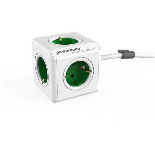 Сетевой удлинитель Allocacoc PowerCube Extended Green (1300GN/DEEXPC)