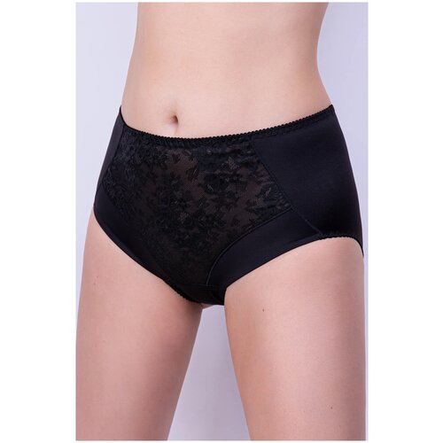 фото Milavitsa трусы слипы высокой посадки classic elegant, размер 122, черный