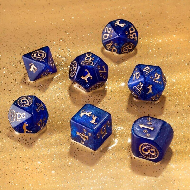 Набор кубиков Japanese Dice Set, Deep Night Firefly, 7 шт. Q-Workshop - фото №4