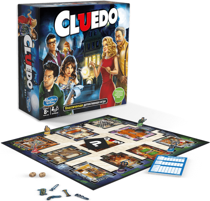 Настольная игра "Cluedo" от Hasbro gaming. Клюэдо. Детектив для детей и взрослых. — фото 1