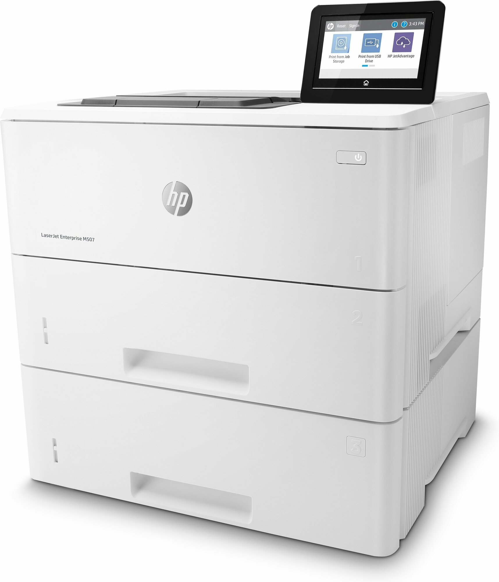 Принтер лазерный HP LaserJet Enterprise M507x лазерный, цвет: белый [1pv88a] - фото №16