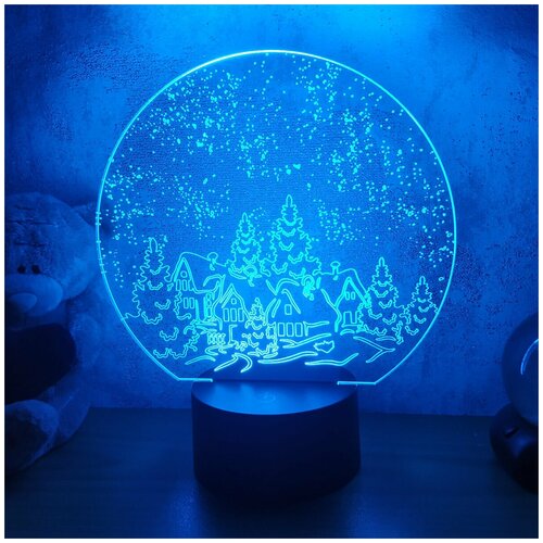 Ночник детский 3D Светильник Зимняя ночь