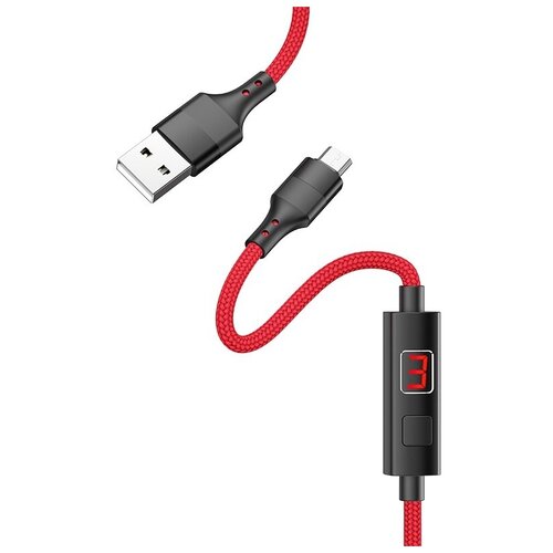 USB/микроUSB кабель для зарядки с прерывателем и таймером, 2.4А, 1.2м, hoco S13 флягодержатель n 1 bc149a r14 алюминиевый s образный вес 42г чёрный