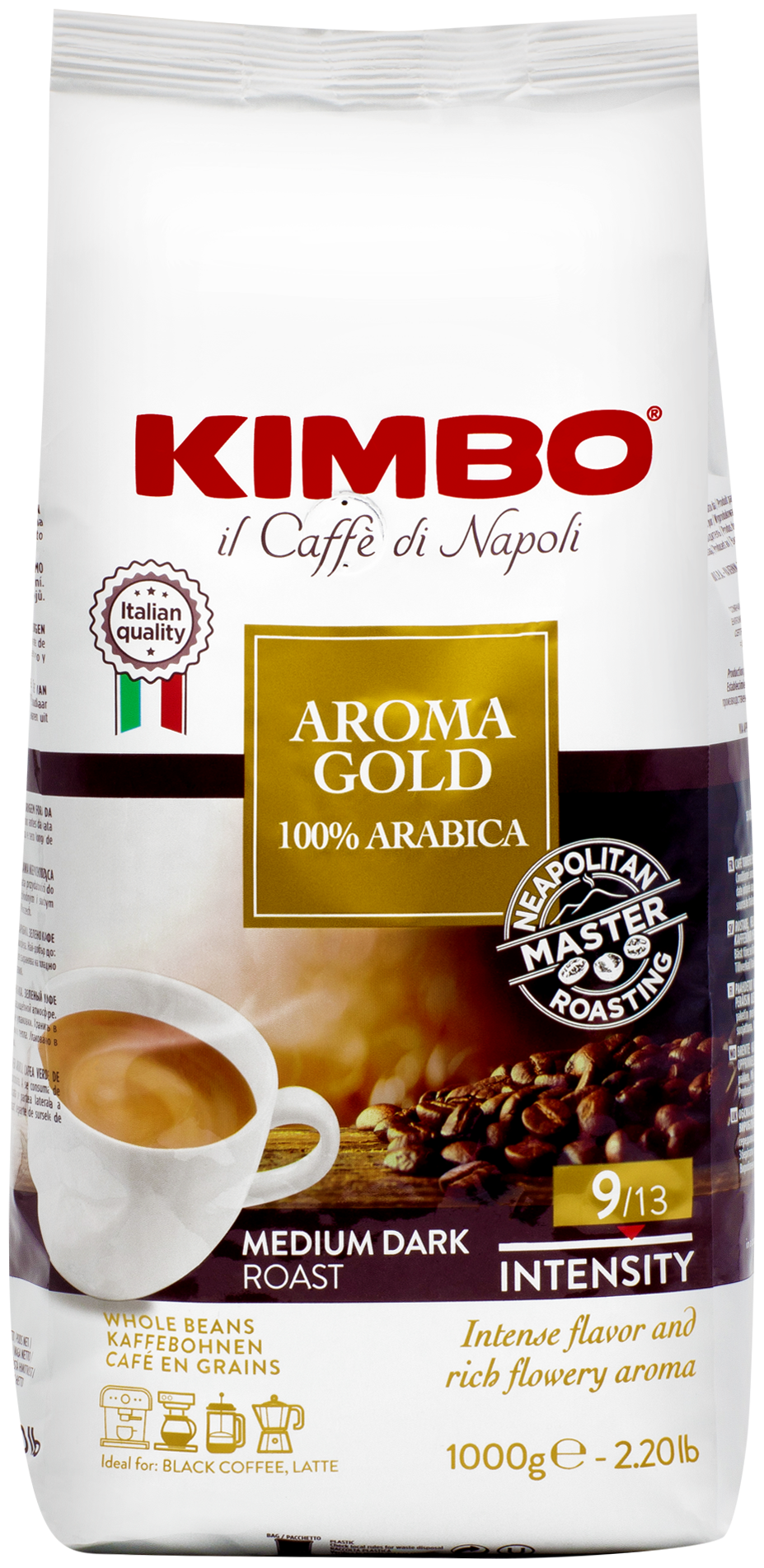 Кофе в зернах Kimbo Gold Arabica 1кг.