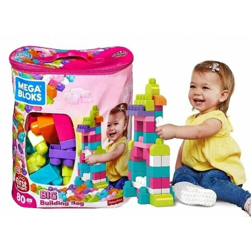 фото Конструктор для малышей блоки fisher-price mattel mega bloks 80 шт