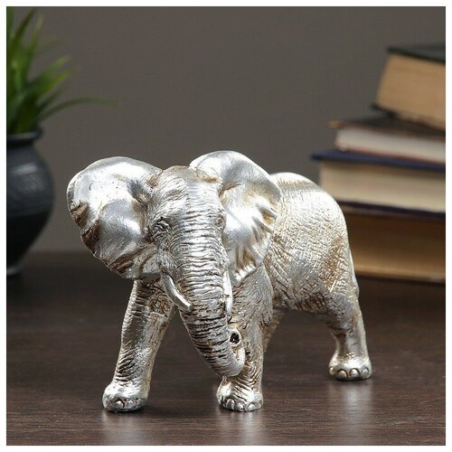 Фигура Слон серебро 18х9х13см