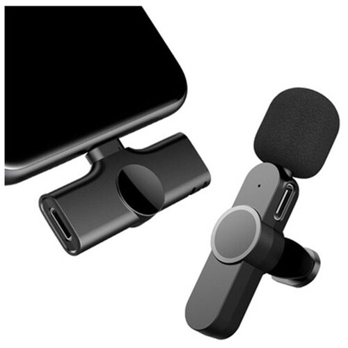 Беспроводной микрофон петличный для мобильного устройства с разъемом Lightning Петличка беспроводная для телефона с ветрозащитой и шумоподавление 72700₽