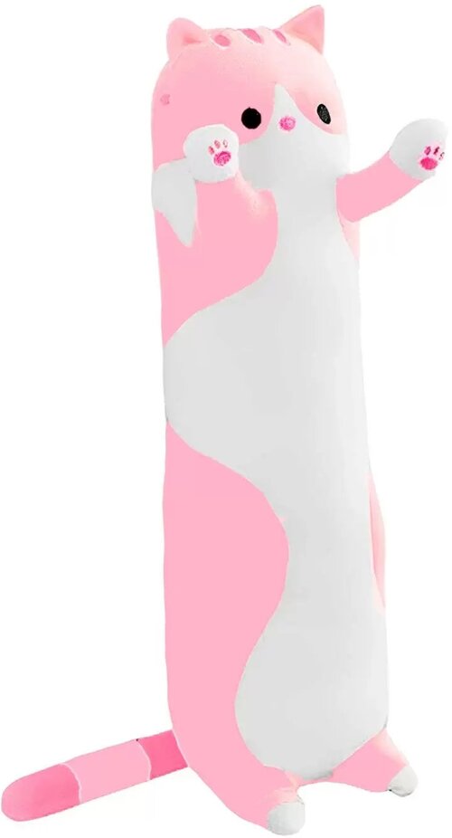Плюшевый кот батон, 50 см, розовый